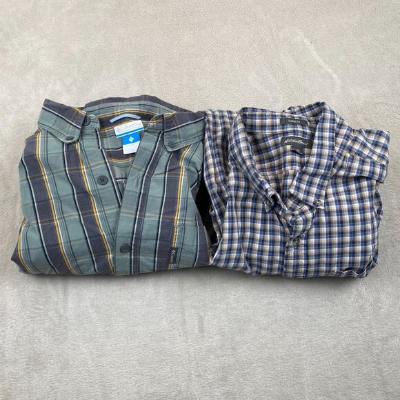 Columbia Eddie Bauer Men's Shirts Size XL Lot Of Two Long Sleeve Plaid Casual - Picture 9 of 9